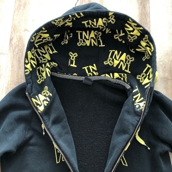 TNA, Aritzia, Zip Up Hoodie, BC, Whistler, Sweater, Black, Yellow Hoodie, Size M - Picture 6 of 14